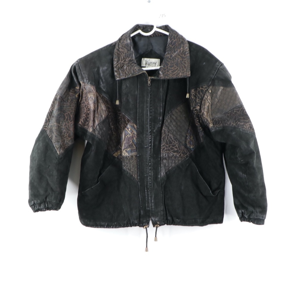 Vtg 80s Streetwear Suede Leather Metallica Jacket